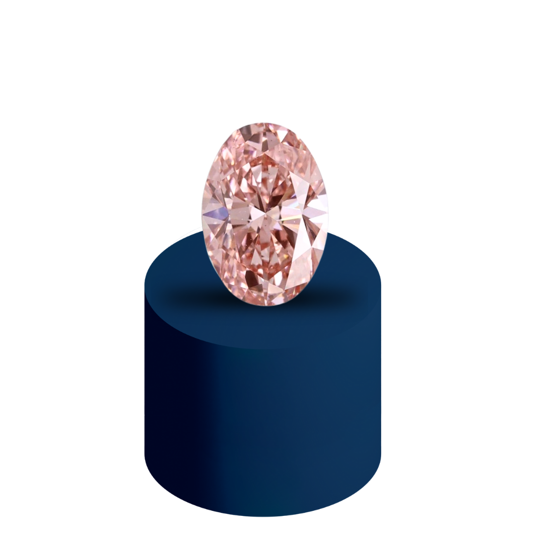 Oval Labor Diamant Pink Intence